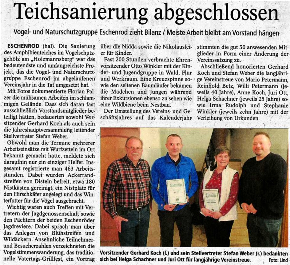 Teichsanierung abgeschlossen